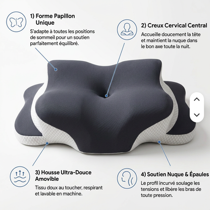 ORVO — Oreiller cervical ergonomique à mémoire de forme