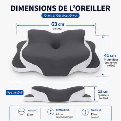 ORVO — Oreiller cervical ergonomique à mémoire de forme